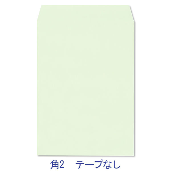 ハート 透けない封筒（グリーン）　　　角２　100枚 XEP490 10セット（直送品）