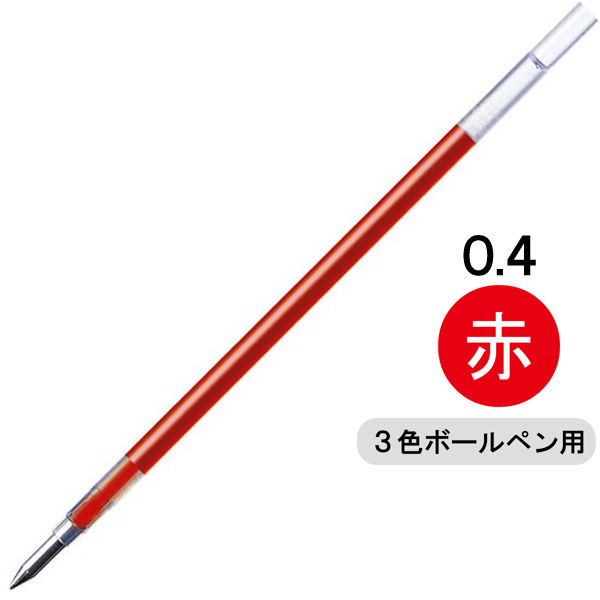 ゼブラ サラサ　替芯　０．４ｍｍ　ＪＫ-０．４芯　赤 RJK4-R 1セット（10本）