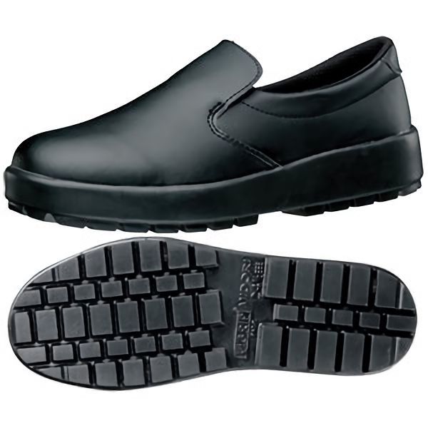ミドリ安全 耐滑 作業靴 スリッポン HRSー480N ブラック 22.0cm 2125027603 1足（直送品）