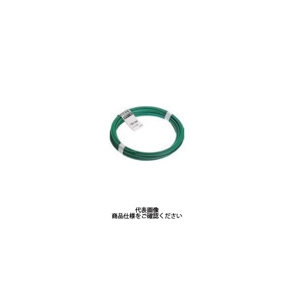 若井産業 針金 カラー線 グリーン 1kg巻 290801G 1セット(5巻)（直送品）