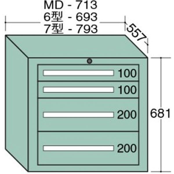 大阪製罐 【車上渡し】 スタンダードキャビネット 6-605（直送品）