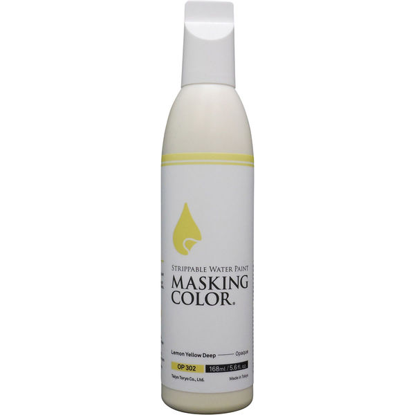 太洋塗料 MASKING COLOR マスキングカラー Lサイズ レモンイエローディープ（不透明色） OP302L 1セット（2個入）（直送品）