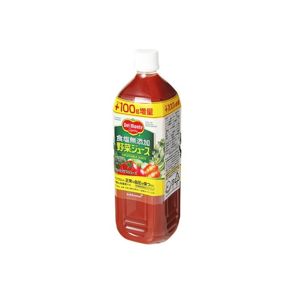 デルモンテ 食塩無添加 野菜ジュース 900g×12 3338275 1ケース（12入）（直送品）