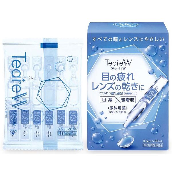 ティアーレW 0.5ml×30本 オフテクス　目薬 レンズ装着液 コンタクト対応 使い切り 目の乾き ドライアイ 目の疲れ【第3類医薬品】