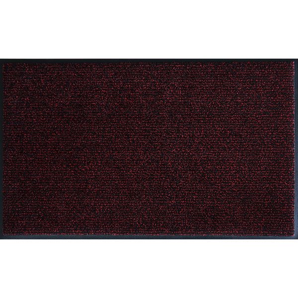 屋内外兼用玄関マット アイアンホース（ストライプ）ブラック・スカーレット 90 x 150 cm 1枚