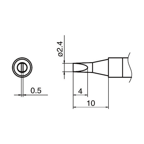 白光 こて先 2.4D型 T36-D24 1本 163-9855（直送品）