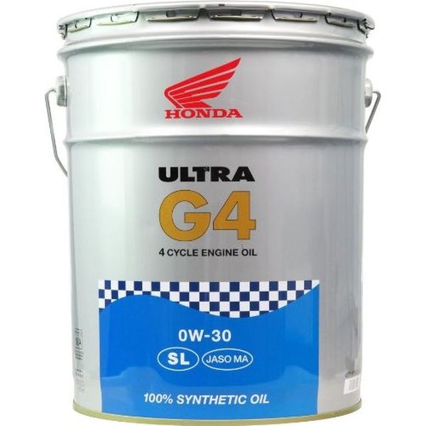 ホンダ（HONDA） 純正オイル ULTRA G4 ウルトラ G4 0W-30 SL 100％化学合成油 20L（直送品）