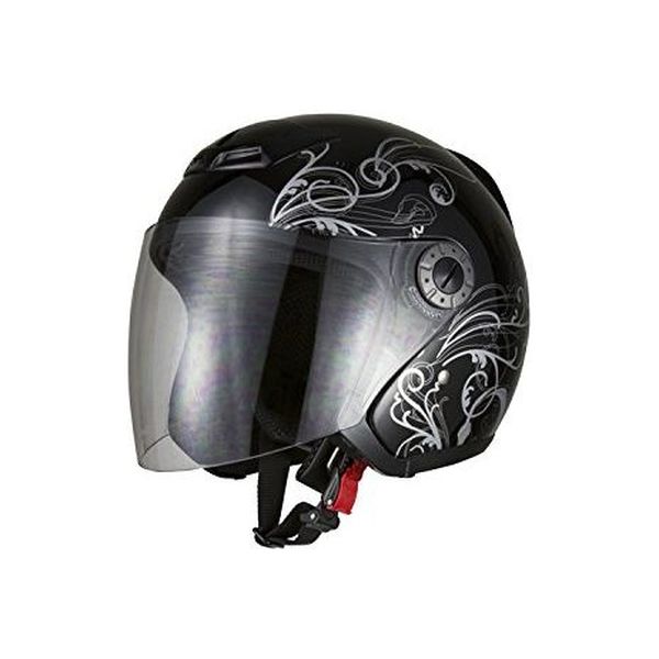 BRC グラフィックジェットヘルメット ブラック A225M 721102（直送品）