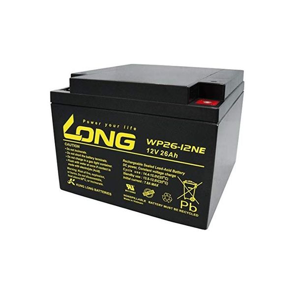 ロング 産業用鉛蓄電池 12V-26Ah HC24-12/互換 電動車系 WP26-12NE（直送品）