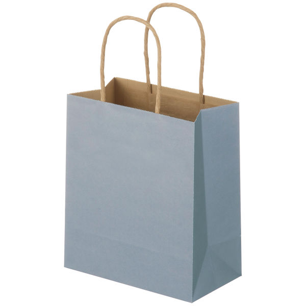 スーパーバッグ 丸紐 ニュアンスカラー手提紙袋 SS（幅180×高さ210×マチ幅100mm） クールグレー  1袋（50枚入）