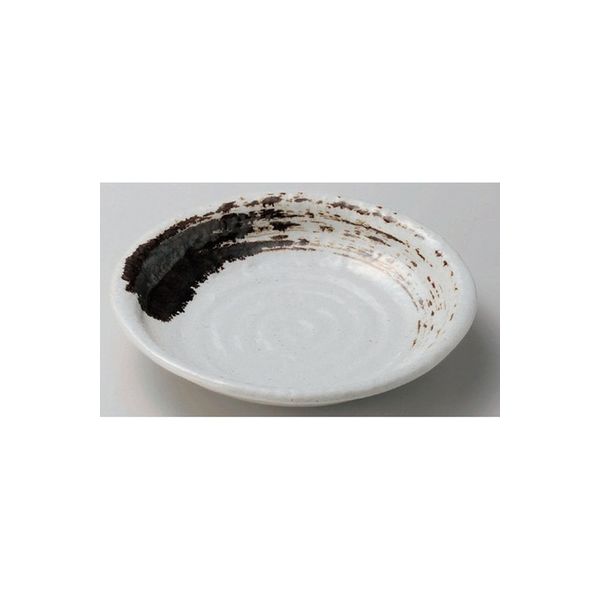 アースモス 美濃焼 盛鉢 小 白茶刷毛たわみ盛鉢 utw-16806252 2枚入（直送品）