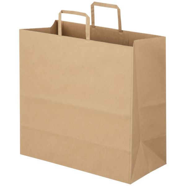 アスクル 平紐クラフト紙手提袋ベーシックタイプ 440×430×210mm 茶無地  1箱（200枚：50枚入×4袋）【紙袋】  オリジナル