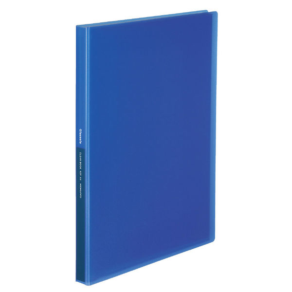 コクヨ 固定式クリアファイル ＜Glassele＞（グラッセル） A4タテ 40ポケット ブルー 青 半透明 ラ-GL40B 1冊