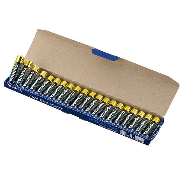 東芝 アルカリ乾電池　単4形　シュリンクなし紙箱包 LR03AN 20P（AS） 1箱（20本入）