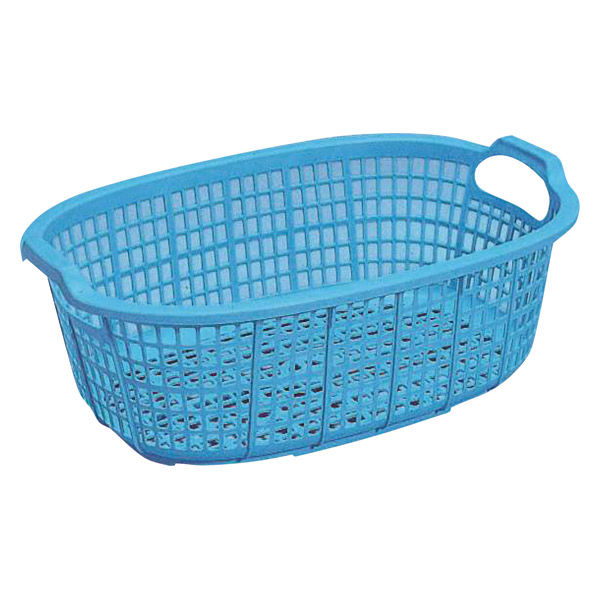大漁カゴ（楕円） ブルー AKAG090 岐阜プラスチック工業（直送品）