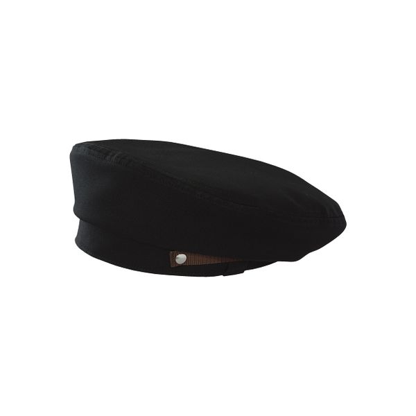 セロリー ベレー帽（ブラウンテープ付）ユニセックス ブラック F 69710（直送品）