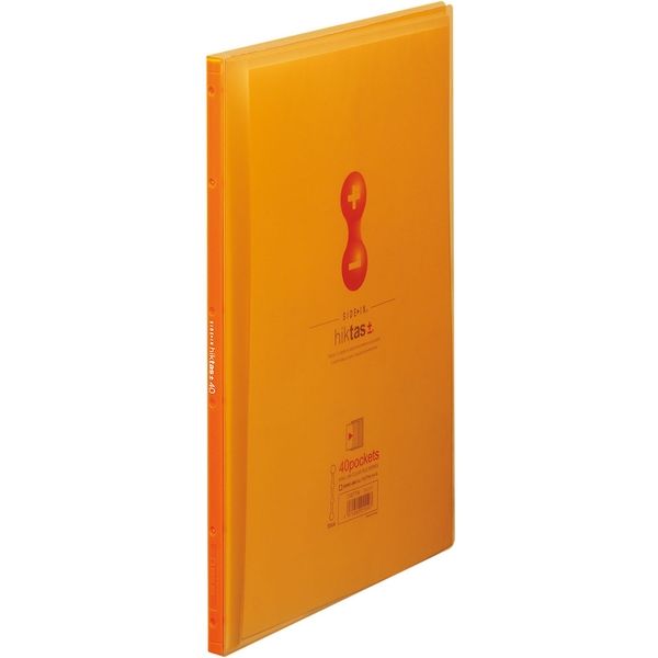 キングジム クリアーファイル　サイドインヒクタス透明　A4 タテ型　オレンジ 7187TWオレ 1セット（2冊）