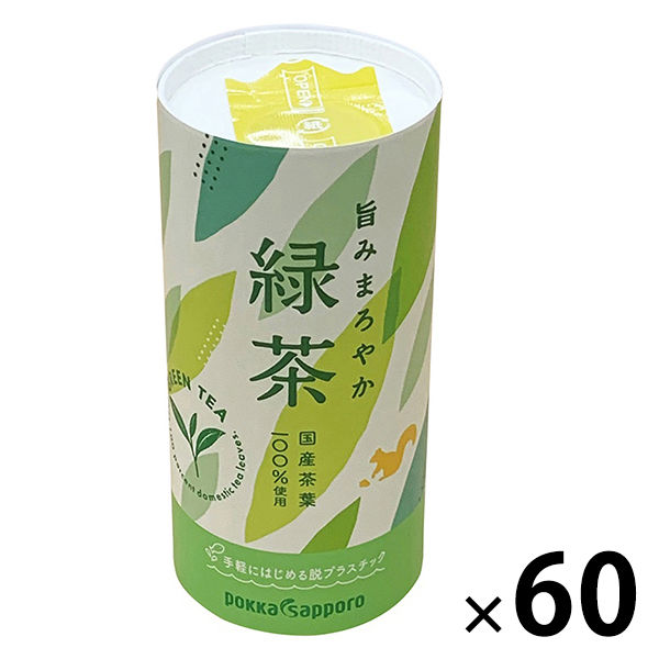 ポッカサッポロ 旨みまろやか緑茶195g紙 JM37 1セット（60本）