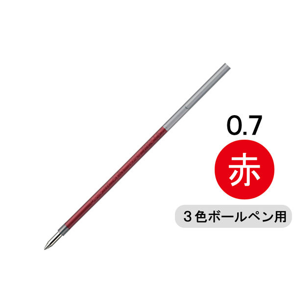 ぺんてる ボールペン替芯 ビクーニャインキ多色用 0.7mm 赤 XBXS7-B 1箱（10本入）