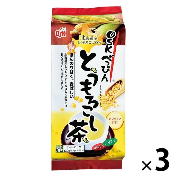 小谷穀粉 OSKべっぴん 北海道産とうもろこし茶 1セット（60バッグ：20バッグ入×3袋）