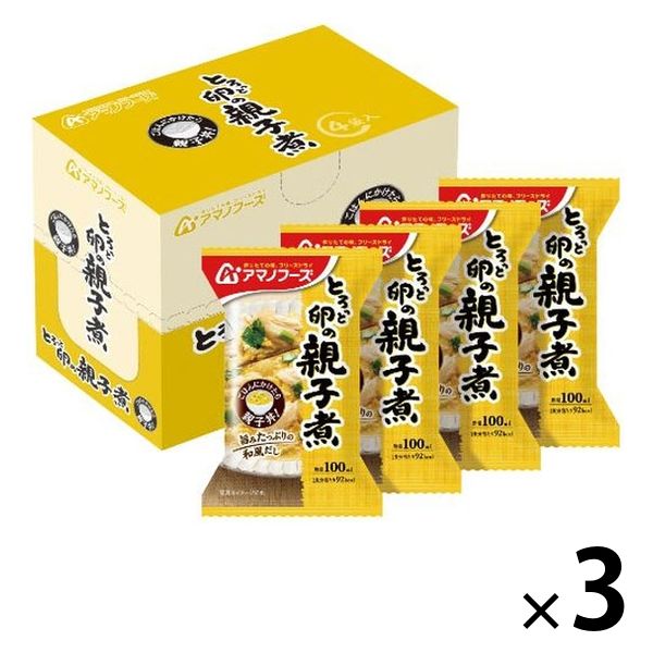 アマノフーズ とろっと卵の親子煮 1セット（12食：4食入×3箱） アサヒグループ食品