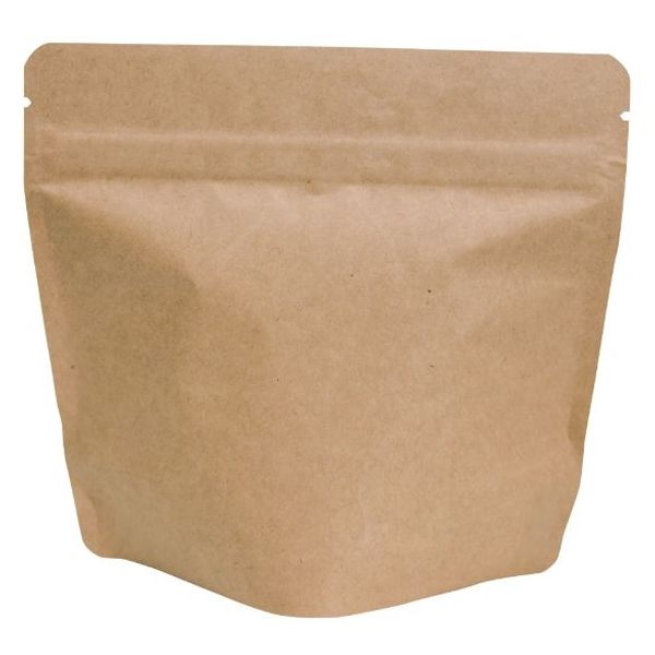 ヤマニパッケージ  コーヒー用袋 COT-841N アルミスタンドチャック袋100g 茶クラフトV無 500枚(50枚×10)（直送品）