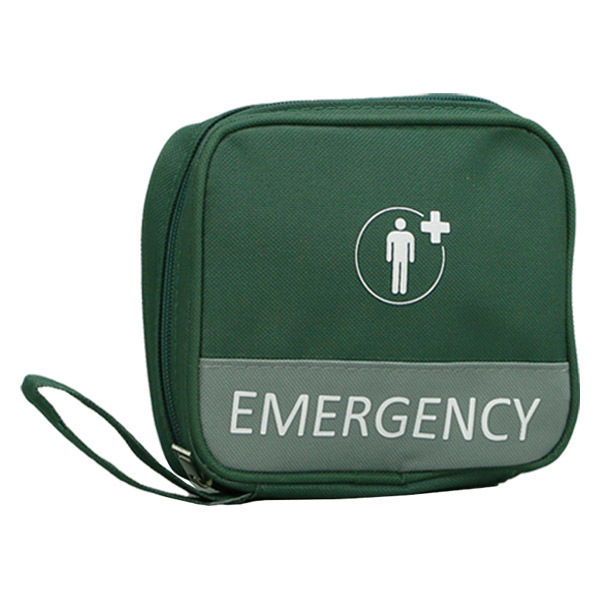 エマージェンシーポーチ Mサイズ (グリーン) 携帯用 軽量 防災 緊急 薬入れ 救急用 ファーストエイド 応急処置（直送品）