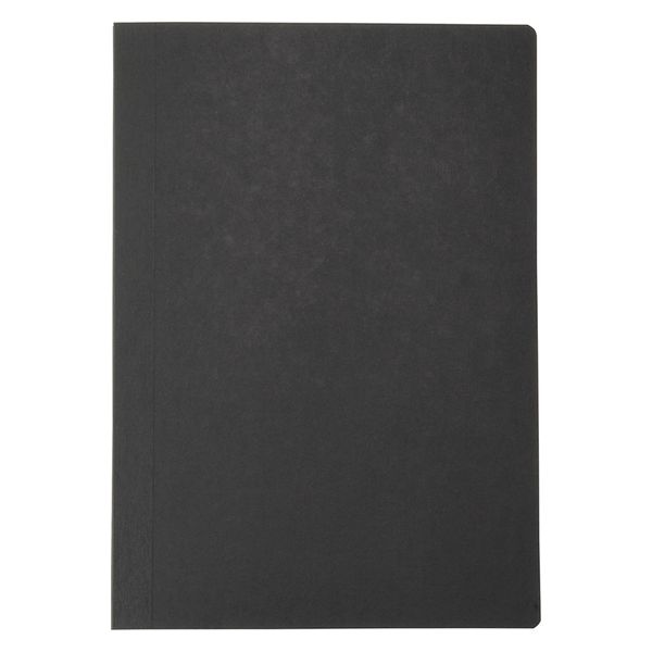 無印良品 上質紙 フラットに開くノート A5 横罫 80枚 黒 良品計画