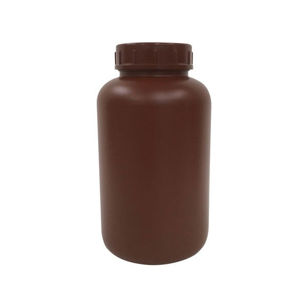 コクゴ PE広口瓶(茶) 茶色 24-7364-06 1個（直送品）