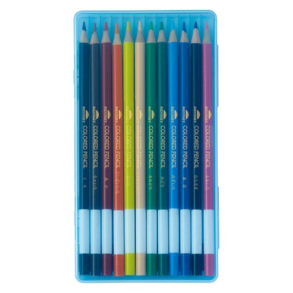 レイメイ藤井 先生おすすめ 色鉛筆 12色セット ケース：ブルー RE1190A 1個（直送品）