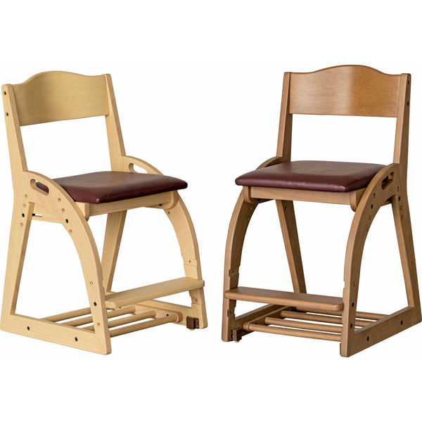 小島工芸 コメット 木製椅子コメット PVC座 チェリーナチュラル 1271362 1台（直送品）