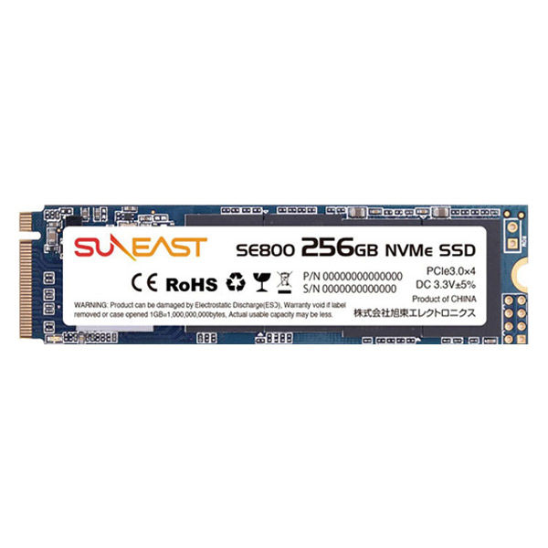 旭東エレクトロニクス SUNEAST（サンイースト） 内蔵SSD M.2 SE800 NVMe 256GB 1個