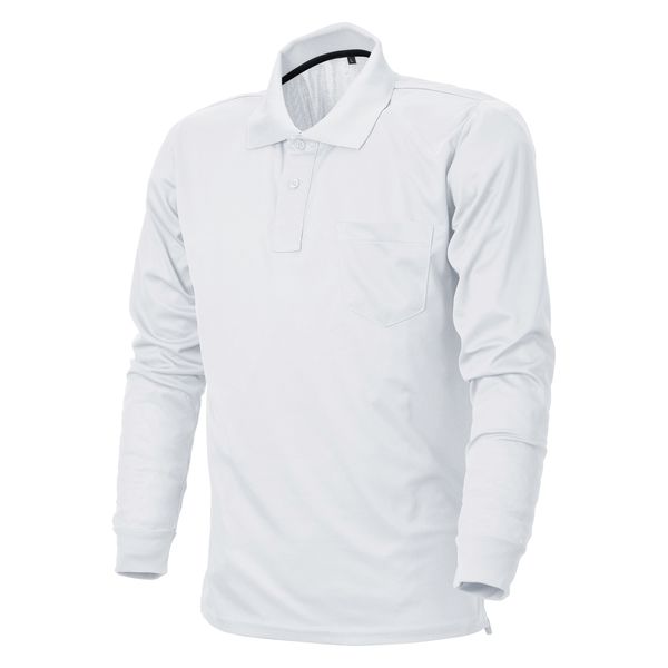 シンメン クイックドライロングポロシャツ ホワイト M 0180/ホワイト/M 1着（直送品）