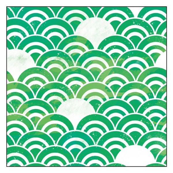 P・O・Pプロダクツ キャンバス　Ｐａｔｔｅｒｎ　青海波（緑）　Ｓ３０　Ｎｏ．４３９４３ 073834 1枚（直送品）