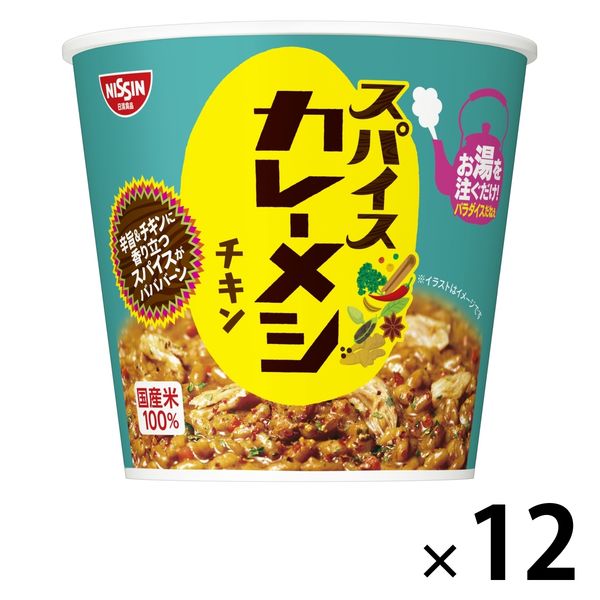 日清食品 日清スパイスカレーメシ チキン 1セット（12食：6食×2箱）