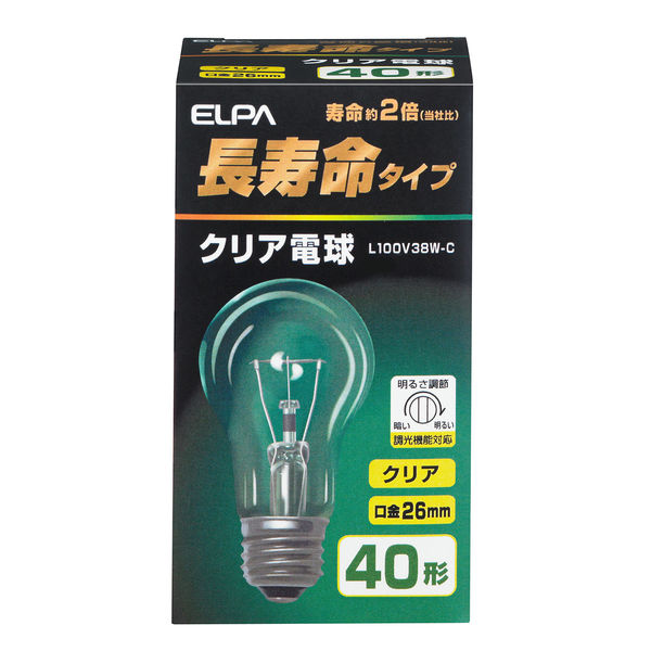 朝日電器 長寿命クリア L100V38W-C 1個