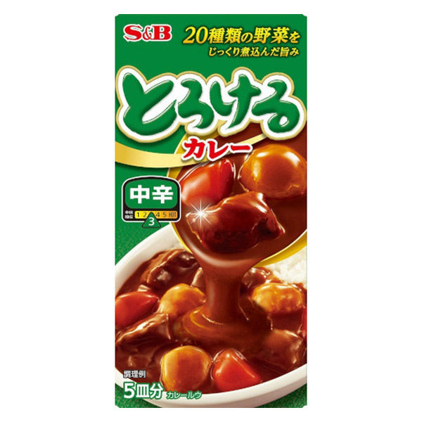 エスビー食品 Ｓ＆Ｂ とろけるカレー 中辛 90g x10 4901002162146（直送品）