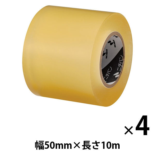 ニチバン ビニールテープ 幅50mm×長さ10m 透明 VT-50 1セット（4巻入）