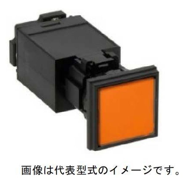 IDEC φ22HWシリーズパイロットライト角平形記名式LED照光AC200/220V HW2P-1M2A 1個（直送品）