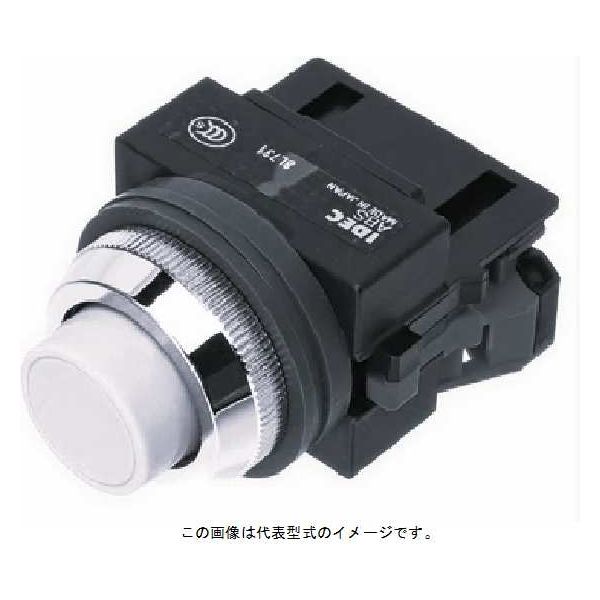 IDEC φ25 TWSシリーズ 押ボタンスイッチ 突形 モメンタリ形 M3.5ねじ端子 ABS210NY 1個（直送品）