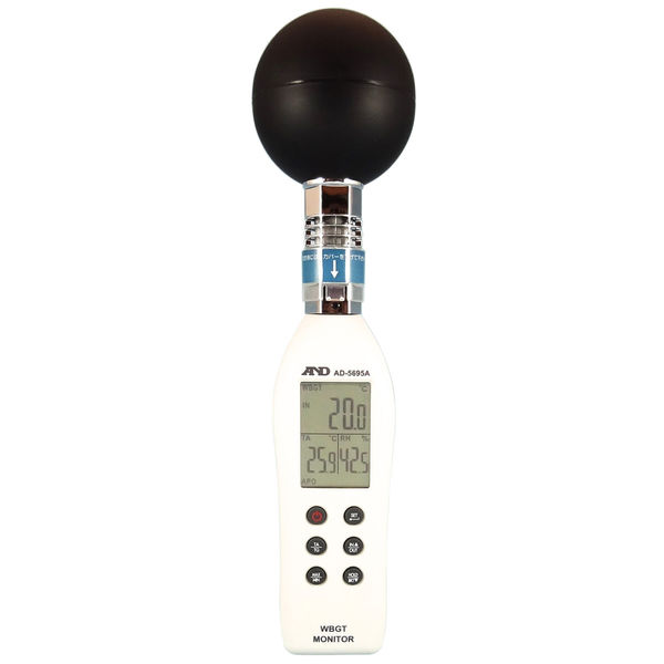 エー・アンド・デイ 黒球形 熱中症指数計 / 熱中症指数モニター AD-5695A 1台