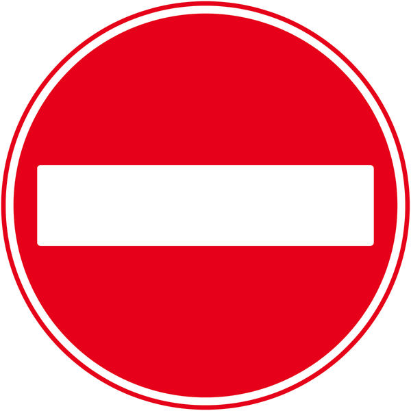 グリーンクロス 規制標識　Ｓ３０３　車両進入禁止　ステッカーφ６００　1枚（直送品）