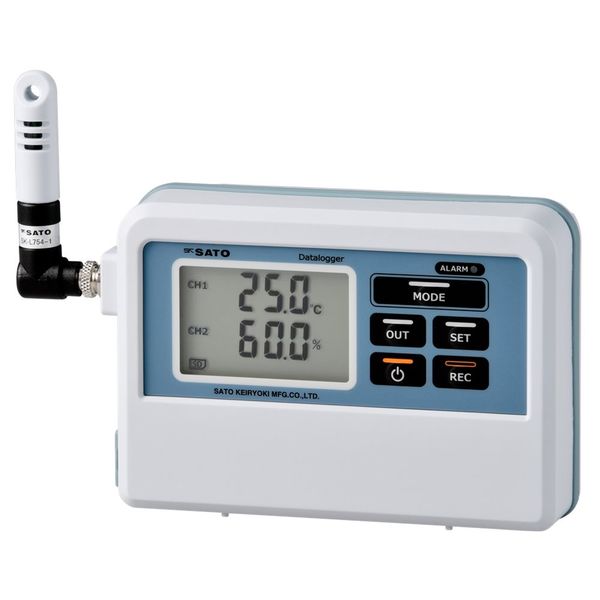 佐藤計量器製作所 温湿度ロガー SK-L754 指示計、センサ（温湿度分離型） セット 8880-008880-02 1セット（直送品）
