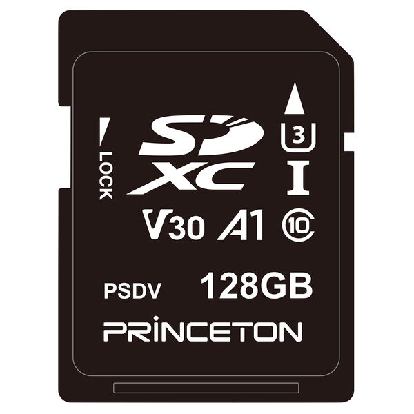 128GB SDXCカード UHS-I PSDV-128G 1個 プリンストン（直送品）