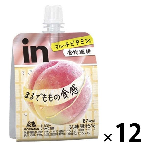 inゼリー フルーツ食感＜もも＞ 12個 森永製菓