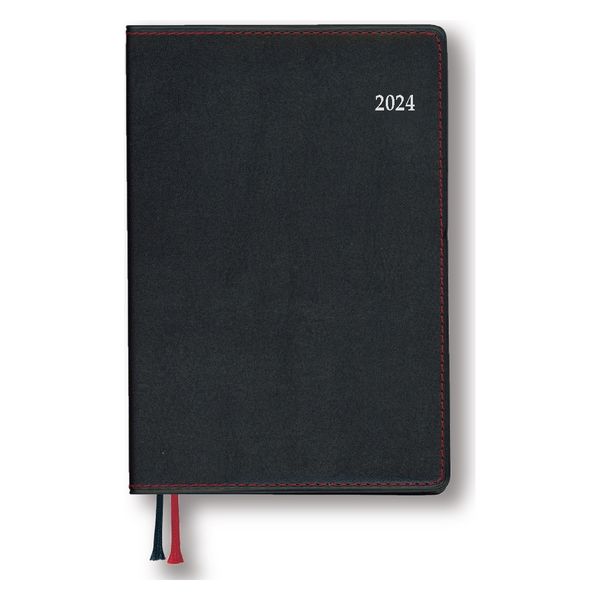 ダイゴー 【2024年版】アポイント 手帳サイズ 週間バーチカル ブラック E8435 1冊（直送品）