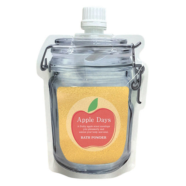 【ワゴンセール】入浴剤 アップルデイズ ジャーパウチ バスパウダー りんごの香り 250g 1個 ジーピークリエイツ