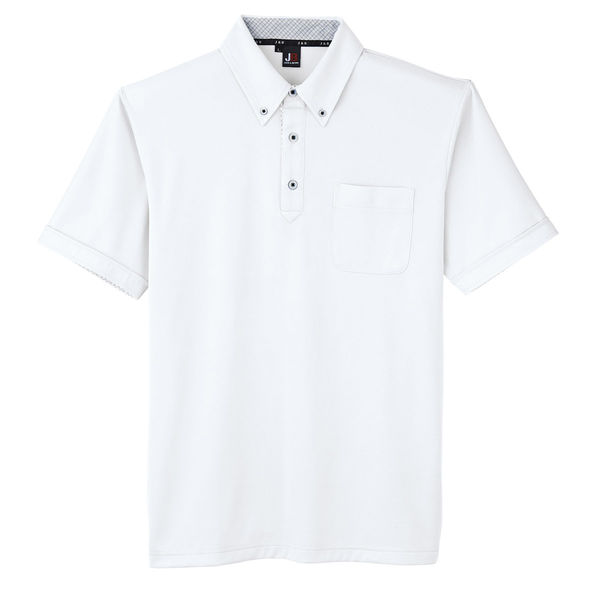 サンエス 汗ジミ防止半袖ポロシャツ JB55170-11ホワイト-3L 1点（直送品）