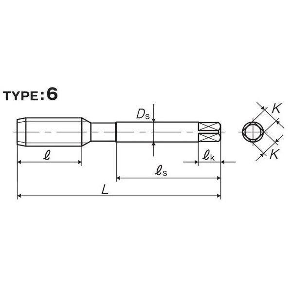 彌満和製作所 スチール用ロールタップ（メートルねじ） N-RZG8M10X1.5（B） 1本（直送品）