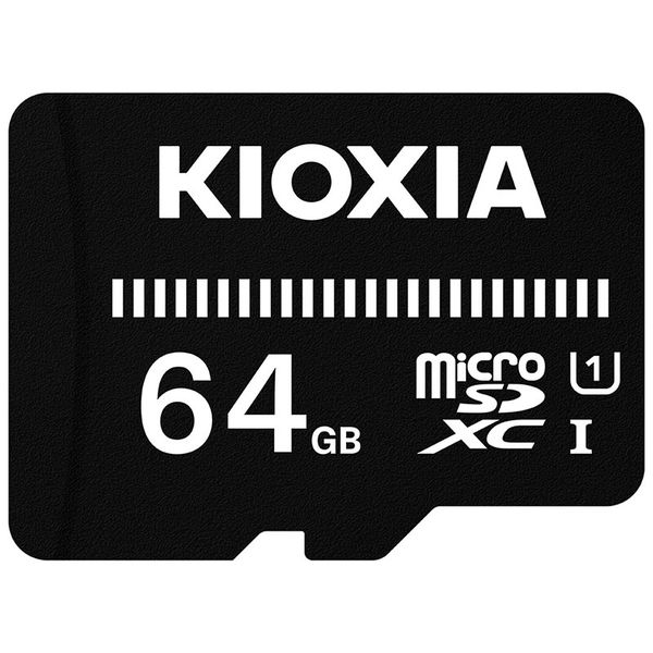 キオクシア microSDXCメモリカード UHS-I 64GB ベーシックモデル 11-1082 1個（直送品）